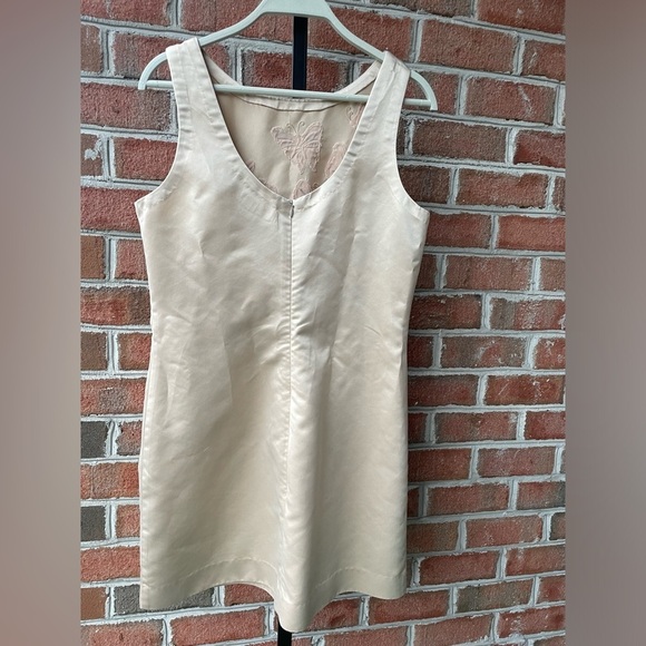 NWOT Payal Jain||Butterfly Satin Mini Dress, Silk Embroidered, Size Medium - Picture 7 of 11